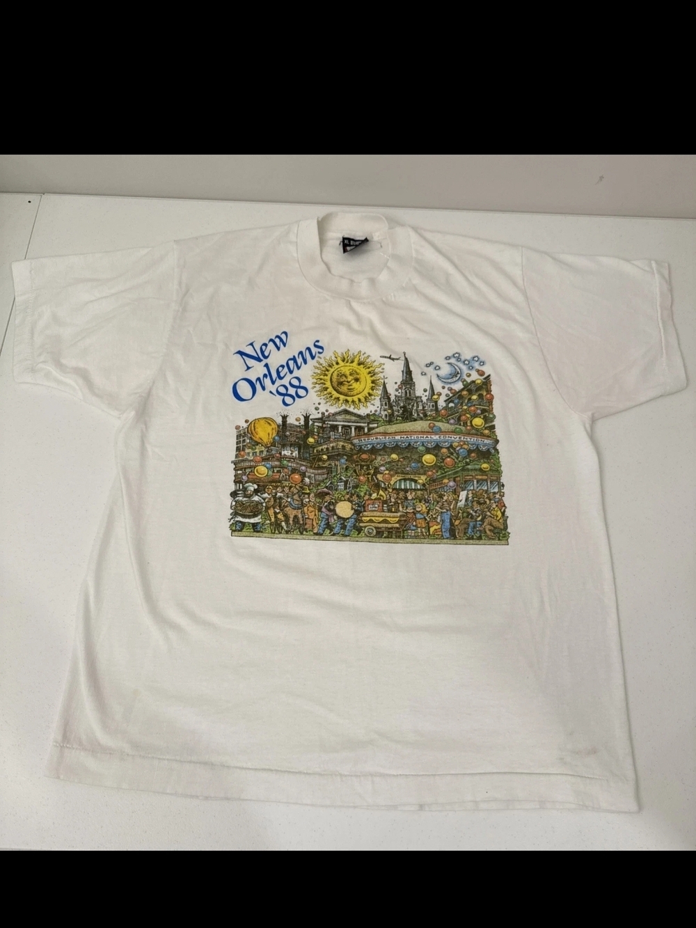 Vintage Screen Stars Best Tee - White with Black and Red Tag Republican Conventi